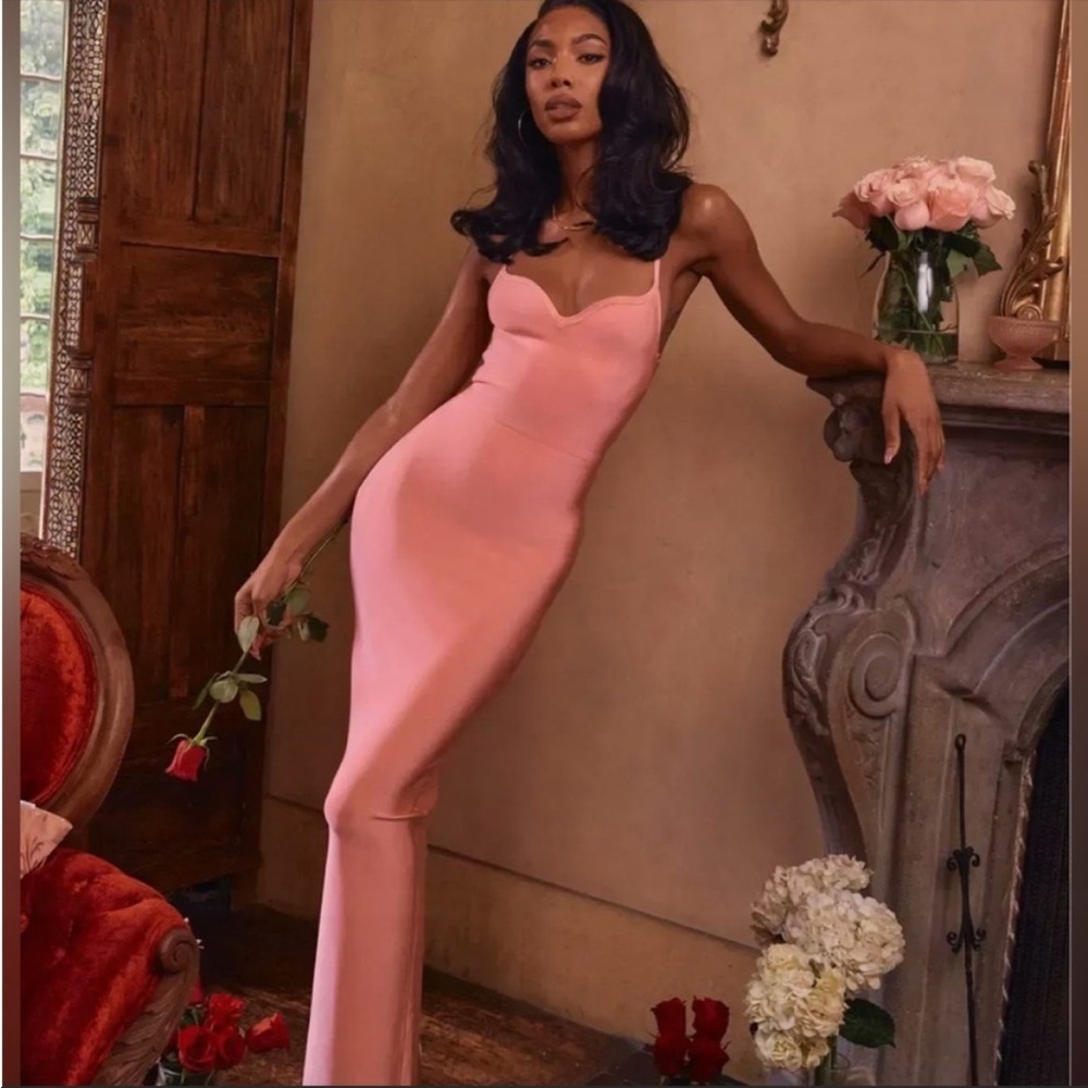 RARE House of CB ‘Fifi’ Fairy Pink Bandage Maxi Dress NWOT - Picture 5 of 14